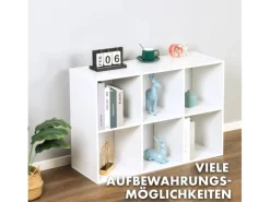 Karat Holzregal Vermont Stilvoller Raumteilerregal Mit 6 Fächern