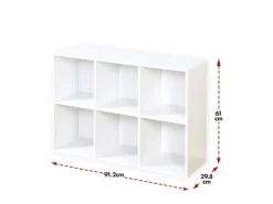 Karat Holzregal Vermont Stilvoller Raumteilerregal Mit 6 Fächern