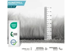Karat Kunstfell Nelly Flauschiges Dekofell Individuell Einsetzbar Grey