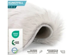 Hot Karat Kunstfell Nelly Flauschiges Dekofell Individuell Einsetzbar Ivory