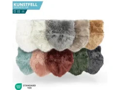 Karat Kunstfell Nelly Flauschiges Dekofell Individuell Einsetzbar Charcoal Grey