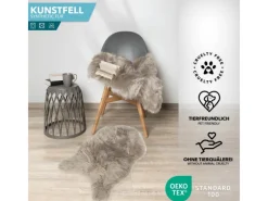 Online Karat Kunstfell Nelly Flauschiges Dekofell Individuell Einsetzbar Dark Beige