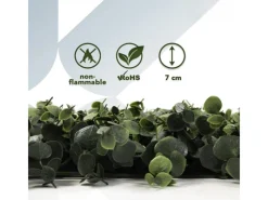 Karat Pflanzenwand Eucalyptus Kunstpflanze zur Dekoration 50 x 50 cm