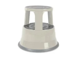 Karat Rollhocker Elefantenfuß Rolltritt aus Stahl - Hocker für Büro oder Gewerbe 150 kg Belastbar TÜV-geprüft -