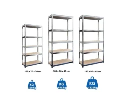 Karat Schwerlastregal 750 kg Traglast Verzinkt 150 x 70 x 30 cm