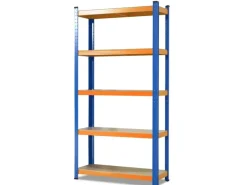 Discount Karat Schwerlastregal Blau-Orange Traglast bis 875 kg 220 x 90 x 60 cm