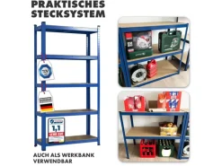 Karat Schwerlastregal Blau Maximale Traglast 875 kg 180 x 90 x 40 cm