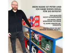 Hot Karat Schwerlastregal Lakota 2er Set Traglast bis 875 kg 180 x 90 x 40 cm Blau