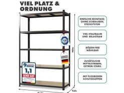 Karat Schwerlastregal Lakota 2er Set Traglast bis 875 kg 200 x 100 x 50 cm