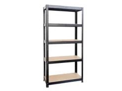 Karat Schwerlastregal Maximale Stabilität Traglast 875 kg Schwarz 150 x 75 x 30 cm