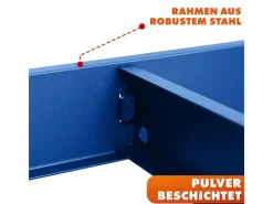 Discount Karat Schwerlastregal Rhino bis 1050 kg Pulverbeschichtet 180 x 90 x 45 cm Blau