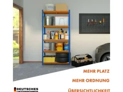 Karat Schwerlastregal Rhino bis 1050 kg Pulverbeschichtet 180 x 90 x 60 cm Blau-Orange