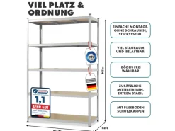 Karat Schwerlastregal Verzinkt Traglast 875 kg 200 x 90 x 60 cm