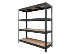 Online Karat Schwerlastregal Weitspannregal - Schwarz - Gesamtlast 1200 kg - 177 x 200 x 60 cm