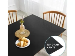 Karat Tischfolie Empire mit Abgeschrägter Kante Schwarz 80 x 140 cm
