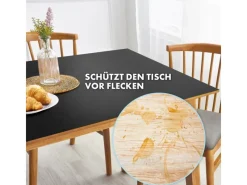 Discount Karat Tischfolie Empire mit Abgeschrägter Kante Schwarz 80 x 160 cm