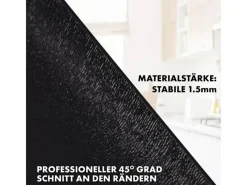 Outlet Karat Tischfolie Empire mit Abgeschrägter Kante Schwarz 90 x 190 cm