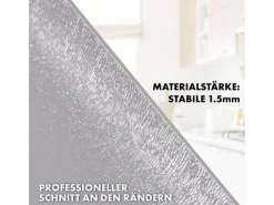 Karat Tischfolie Empire mit Abgeschrägter Kante Hellgrau 80 x 130 cm