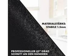 Karat Tischfolie Empire mit Abgeschrägter Kante Schwarz 80 x 230 cm