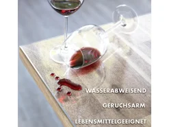 Karat Tischfolie Imperial Transparent Mattiert mit Abgeschrägter Kante 60 x 130 cm