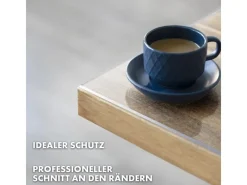 Karat Tischfolie Imperial Transparent Mattiert mit Abgeschrägter Kante 65 x 80 cm