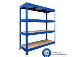 Karat Weitspannregal Schwerlastregal Blau Traglast 1200 kg 160 x 150 x 80 cm