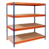 Hot Karat Weitspannregal Schwerlastregal Blau-Orange Traglast 1200 kg 160 x 150 x 80 cm