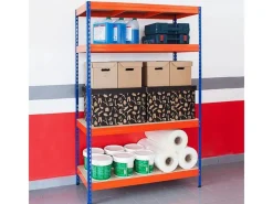 Karat Weitspannregal Schwerlastregal Blau-Orange Traglast 1400 kg 200 x 180 x 60 cm