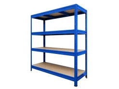 Outlet Karat Weitspannregal Schwerlastregal Blau Traglast 1200 kg 200 x 150 x 60 cm