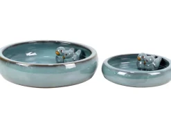 Outlet Keramik Vogeltränke 015 glasiert (Ø x H) 24 x 5,5 cm Grün