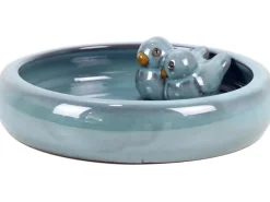 Clearance Keramik Vogeltränke 015 glasiert (Ø x H) 34,5 x 8 cm Grün