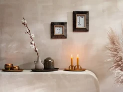 Kerzenhalter Gold 6,5 cm x 2,5 cm x 6,5 cm