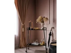 Kerzenhalter Modern Antique 10 cm x 4,5 cm x 4,5 cm Weiß-Grau