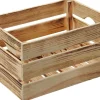 Kesper Holzkiste Kiefer geflammt 23 cm x 30 cm 40 cm 27 l