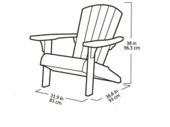 Keter Adirondack-Stuhl Troy Graphitgrau