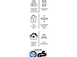 Keter Kunststoffschrank Detroit Hoch mit Alu-Griffen Hellgrau