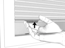 Clearance Klebeplissee 90 cm x 190 cm Weiß