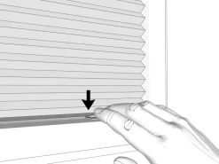 Clearance Klebeplissee 90 cm x 190 cm Weiß