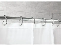 New Kleine Wolke Duschvorhangringe 12 Stück Silber