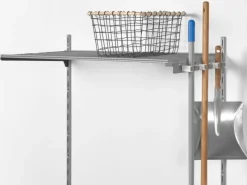 Clearance Klemmhaken-Schiene Metall/Kunststoff 3,5 cm x 35 cm Weiß-Alu Weiß Metallic