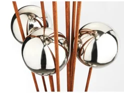 Hot Kobolo Dekostecker Gartenstecker BOULES H209 cm mit 12 Edelstahlkugeln Rostoptik