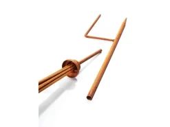 Hot Kobolo Dekostecker Gartenstecker BOULES H209 cm mit 12 Edelstahlkugeln Rostoptik