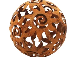 Kobolo Gartenkugel KALURA Rostoptik 3er Set Durchmesser 12 cm