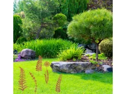 Hot Kobolo Gartenstecker Dekostecker GRESS in Rostoptik 5er Set