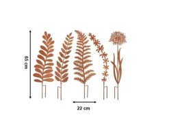 Hot Kobolo Gartenstecker Dekostecker GRESS in Rostoptik 5er Set