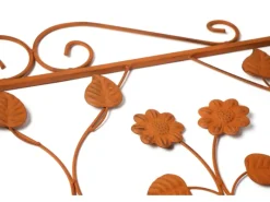 Outlet Kobolo Gartenstecker LEAVES 2 Stück Zaun Zaunfeld Rostoptik