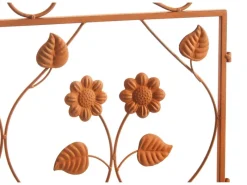 Outlet Kobolo Gartenstecker LEAVES 2 Stück Zaun Zaunfeld Rostoptik