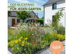 Kobolo Gartenstecker VÖGEL Rankhilfe Metall Naturrost 39x1x139 cm