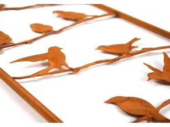 Kobolo Gartenstecker VÖGEL Rankhilfe Metall Naturrost 39x1x139 cm