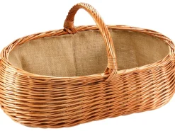 Hot Kobolo Kaminholzkorb Holzkorb für Kaminholz aus Weide mit Jutefutter